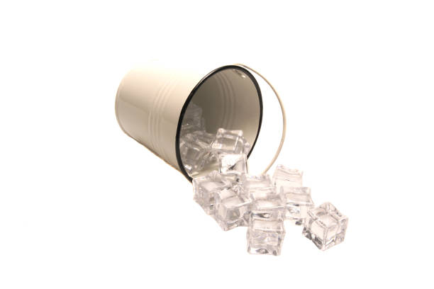 istock Pieces of ice are scattered from the white wind on a white background. 2168892194