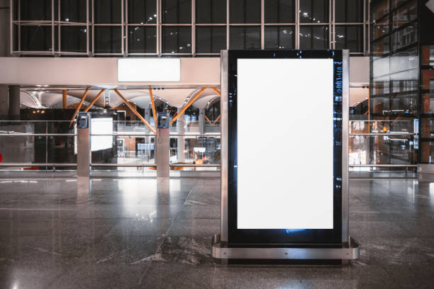 istock Blank digital billboard in airport 2168894203