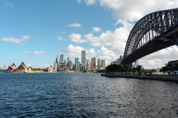 istock Sydney Harbour Bridge stretching over the glistening water 2168901070