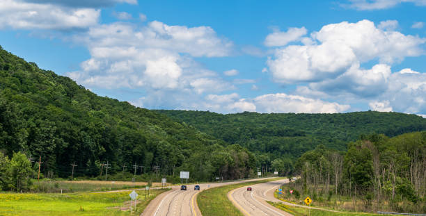istock A rural highway in Pennsylvania, USA 2168906496