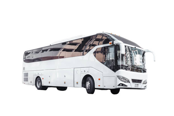Tourist bus isolated on white background