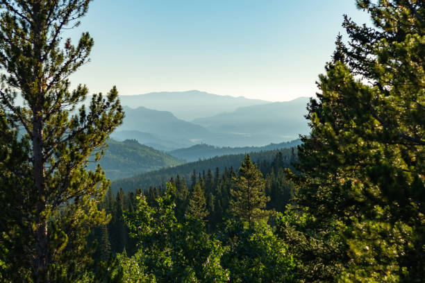 istock Beautiful panoramic view of green mountains and valleys under a clear sky during daylight hours in a serene natural setting 2168920336