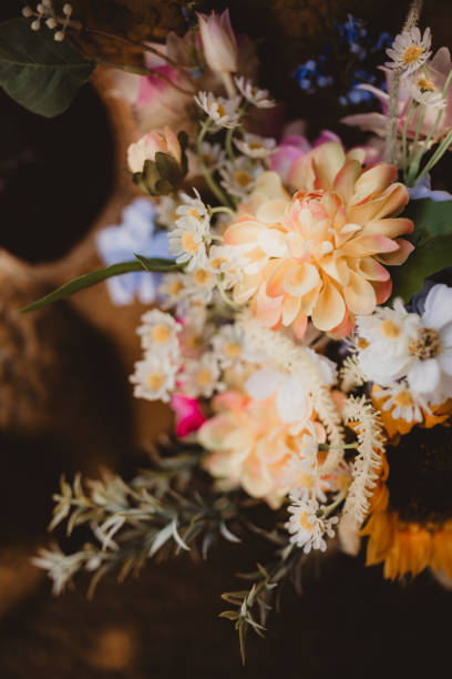 istock Wedding flowers close up as background with bright flowers 2168922034