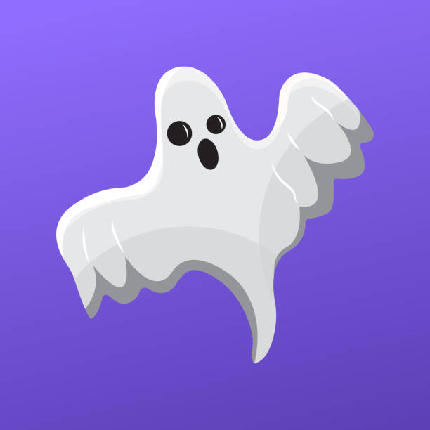 istock A ghost is flying in the air with its eyes wide open 2168928299