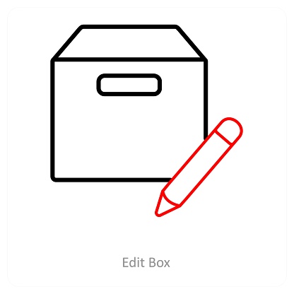 Red Edit Box Edit Box Stock Illustration - Download Image Now - Concepts, Concepts ...