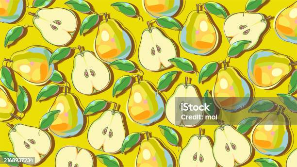 Pear Material Pear Background Material Stock Illustration - Download Image Now ...