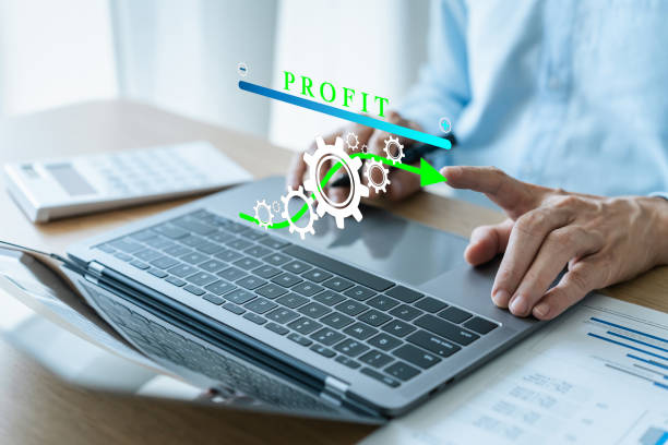 istock Business strategy analysis and planning or project budget management. Businessman with chart or graph of cost or saving efficiency control reduction. Marketing or financial performance development 2168940173