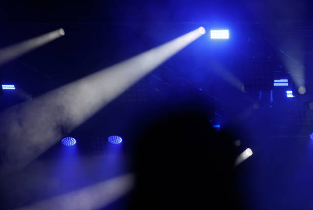 istock Blue light at a concert. Abstract background 2168943696