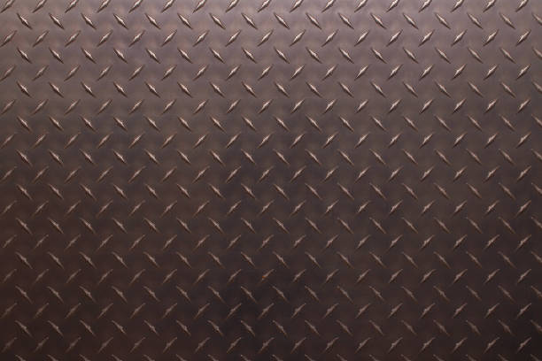 istock Dark metal texture with a corrugated print. iron plate background 2168944624