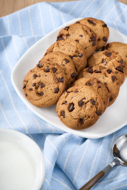 istock Delicious chocolate chip cookies, creative atmosphere 2168952584