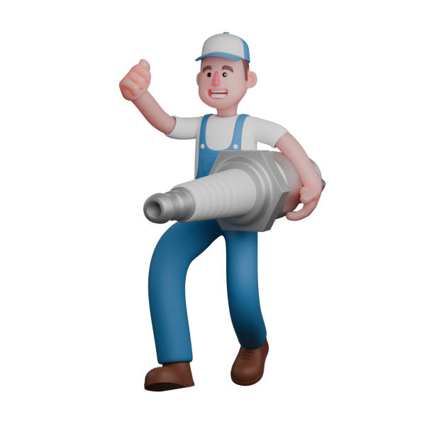 Man's hand wearing white cloth gloves and holds a spanners over on sunlight background. Close up.