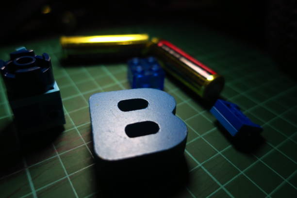 blue wooden alphabet letter b