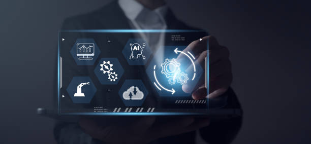 istock RPA concept, Robotic Process Automation technology to automate business tasks with AI, computer automation software. 2168955286