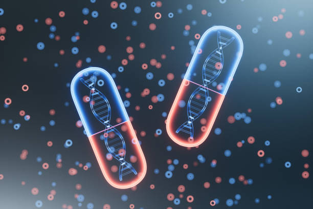 istock 3d rendering medical DNA and capsule 2168956037