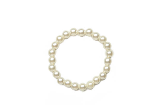 istock Beautiful pearl bracelet isolated on white background 2168964682