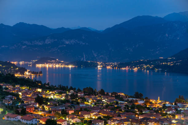 istock Night panorama of Lake Como and Bellagio, from Ossuccio. 2168966424