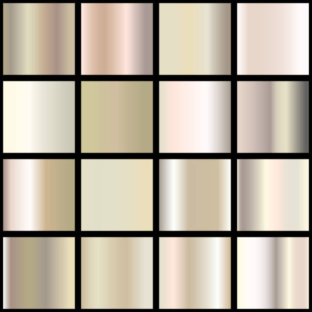 istock Metalic gradient collection with shiny rainbow hologram. Holographic foil texture, green, blue, yellow, pink gradation. Vector set for frame, ribbon, border, other design 2168969612