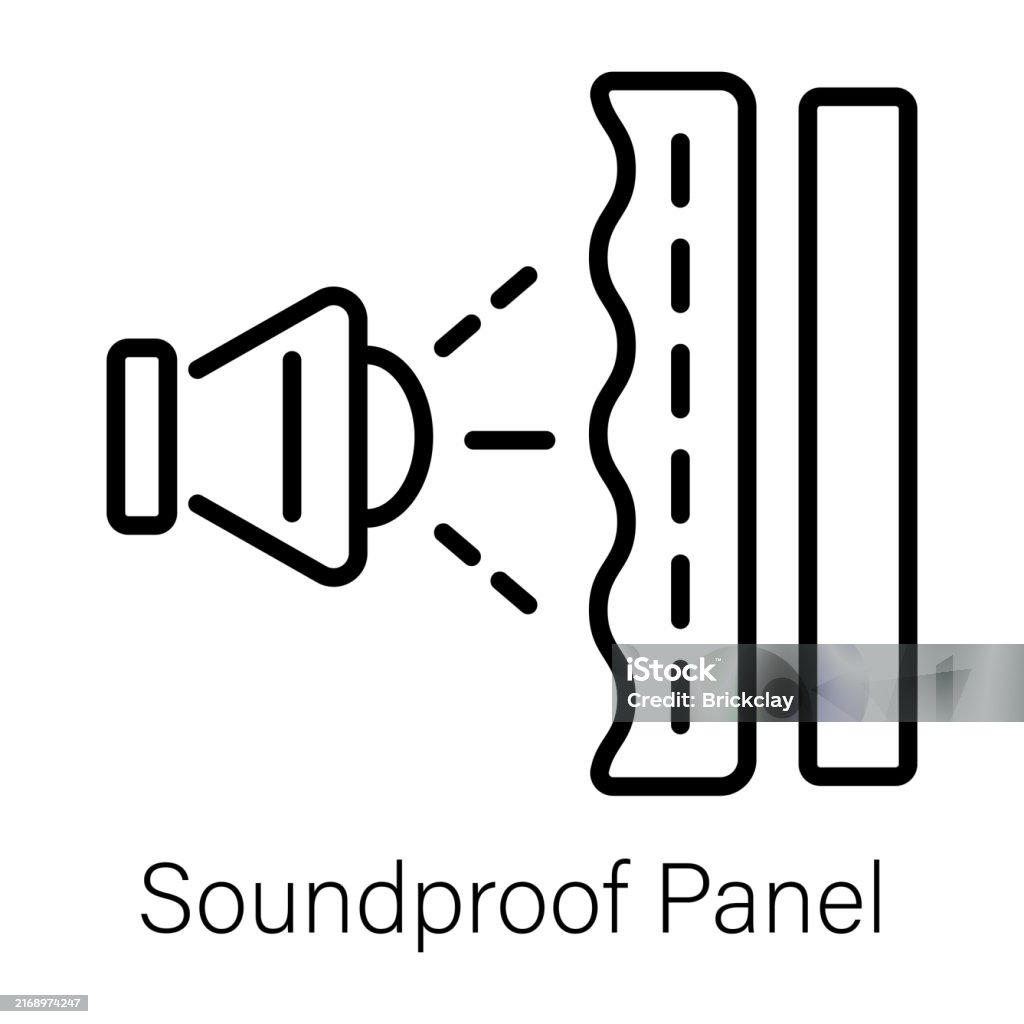 Sound Proof Panel Icon Soundproof Panel Stock Illustration - Download Image Now - Acoustic ...