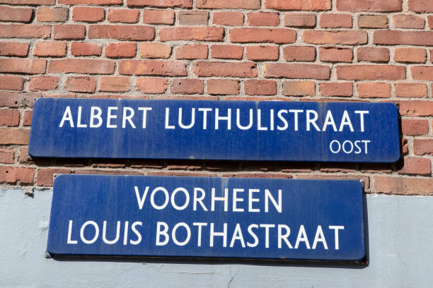 Street Sign Albert Luthulistraat At Amsterdam The Netherlands 27-8-2024