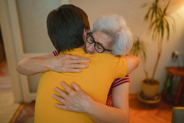 istock Grandmother and grandson is hugging eachother. 2168980812