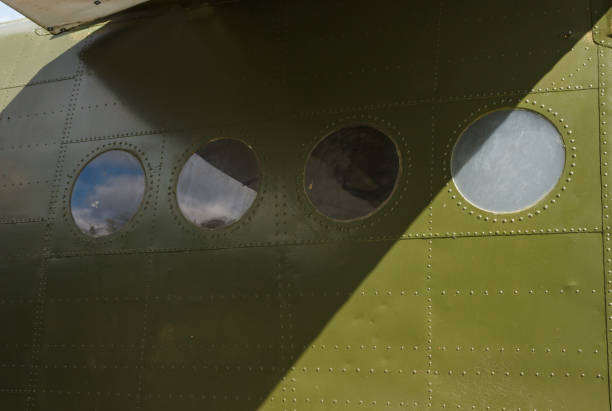 istock Portholes of an old plane 2168981126