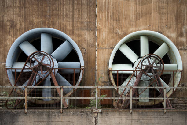 Hydroelectric power station at sea landscapes