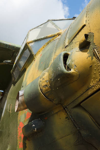 istock Cockpit and fuselage details of the old Soviet biplane. 2168981132