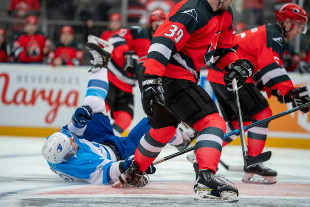 istock Ice Hockey Collision on the Ice 2168982797