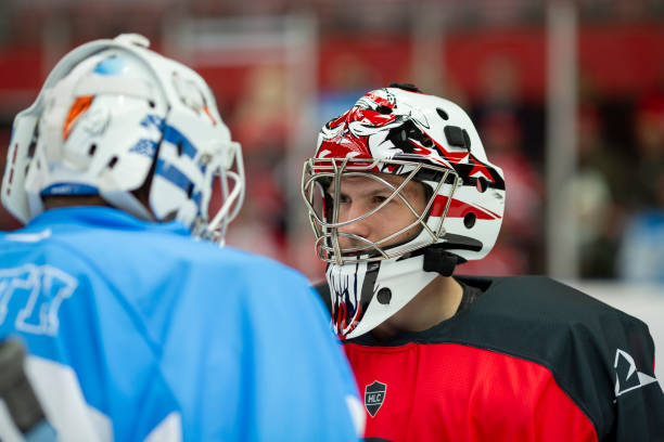 istock Intense Glare: Hockey Goalies Face Off 2168983562
