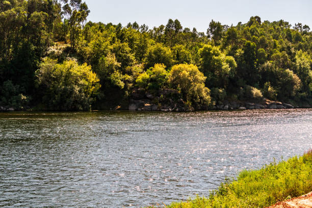 istock River that separates Spain and Portugal. 2168985691