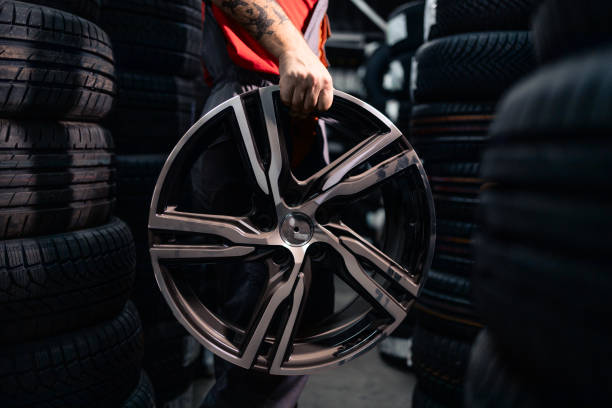 istock Car wheel rim for sale. 2168995612