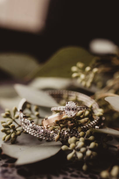 istock Close up of wedding rings with copy space 2168998168