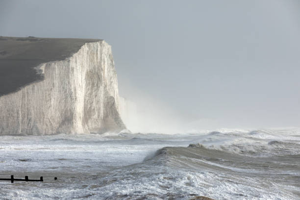 cliffs on the pebble beach