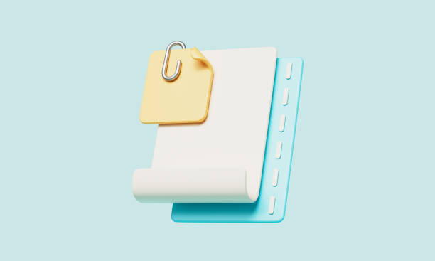 istock Clip and Paper Icon Mock up. 3D Rendering 2168999753