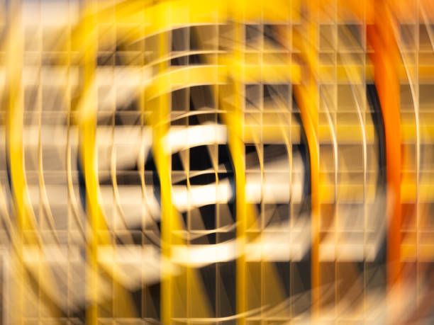 Colorful Building Facade Photographed with Intentional Camera Movement