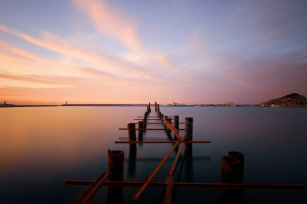 Fantastic pier photographed with long exposure photography