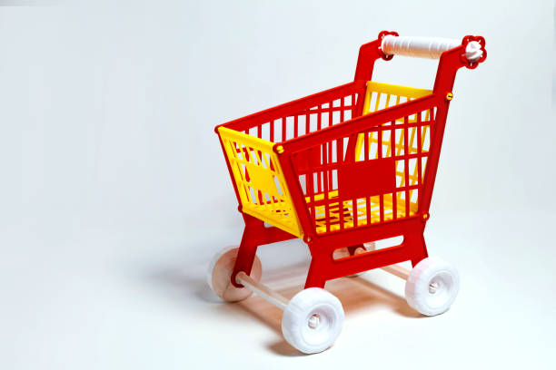 3d render.  Shopping cart  isolated on white background