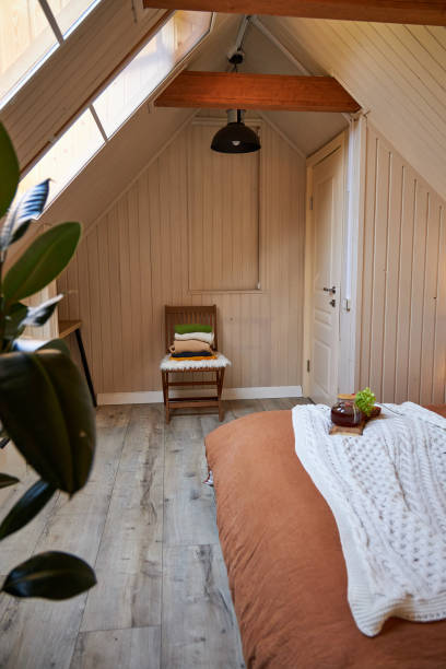 istock skylights in the bedroom in a modern style 2169010033