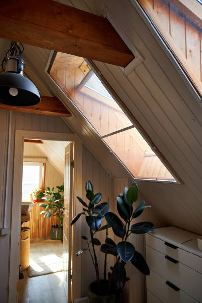 istock skylights in the bedroom in a modern style 2169010923