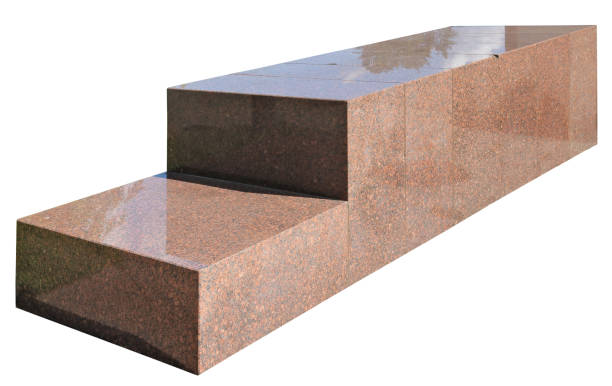 istock Seven large polished granite blocks are glued together isolated 2169011207