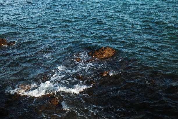 istock Little wave and a rock in a shallow sea. 2169011343