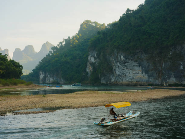 Diesel powered ferry on the Bank of the Yellow River