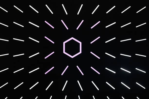 Modern stylish texture. Abstract, black background repeating with chaotic strokes.
