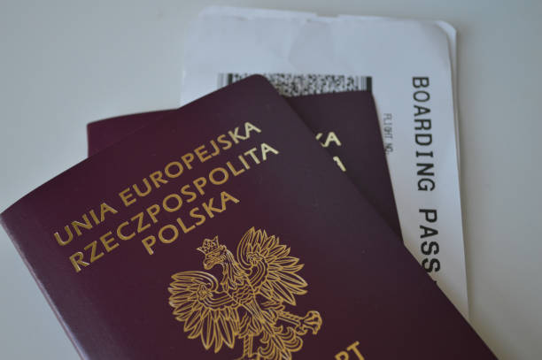 istock Two Polish Passports with Boarding Passes 2169018312