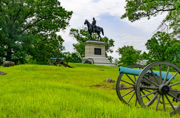 Gettysburg, Pennsylvania, United States - May 27, 2024: Monument to General Henry Slocum at Gettysburg
