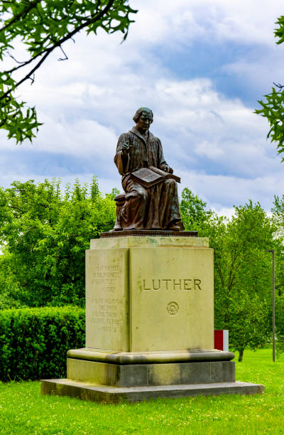 Gettysburg, Pennsylvania, United States - May 27, 2024: Monument to General Martin Luther at Gettysburg