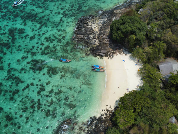 istock Viking Beach on Koh Phi Phi Don from the air, Krabi, Thailand 2169028429