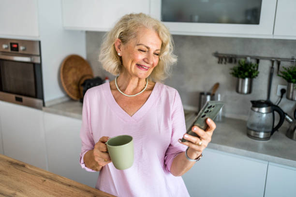 istock Senior woman relaxing at home 2169029574
