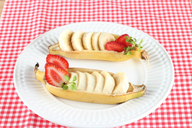 fresh sliced ​​fruits on plate
