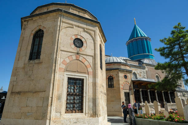 Mevlana Museum and mausoleum in Konya, Turkey. stock photo